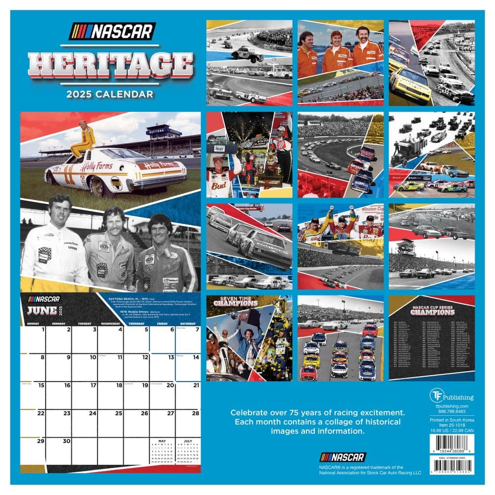 Nascar Heritage 2025 Wall Calendar First Alternate Image