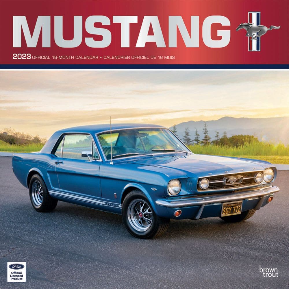 BrownTrout Mustang Foil FR 2023 Wall Calendar
