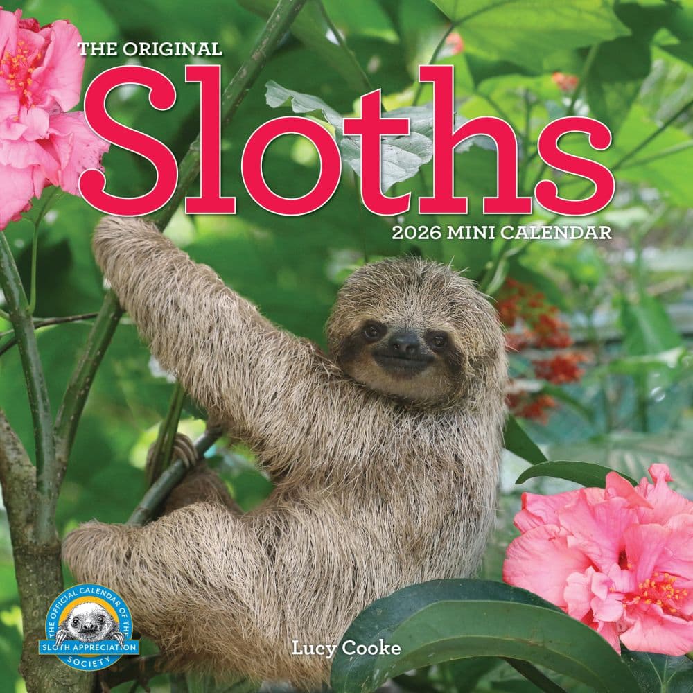 Sloths 2026 Mini Wall Calendar  Main Image