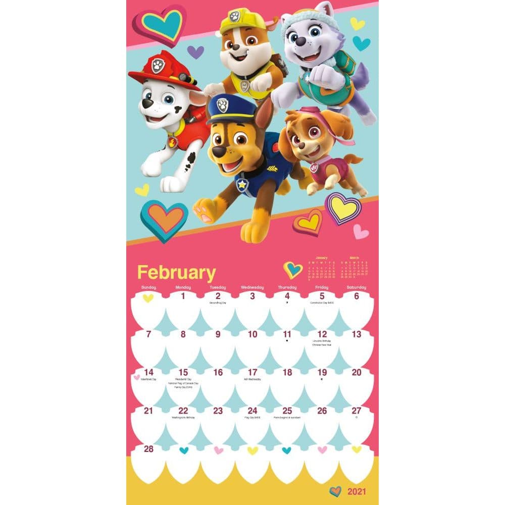 Paw Patrol Wall Calendar