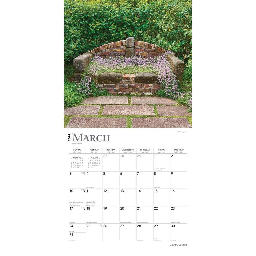 Country Gardens 2024 Wall Calendar