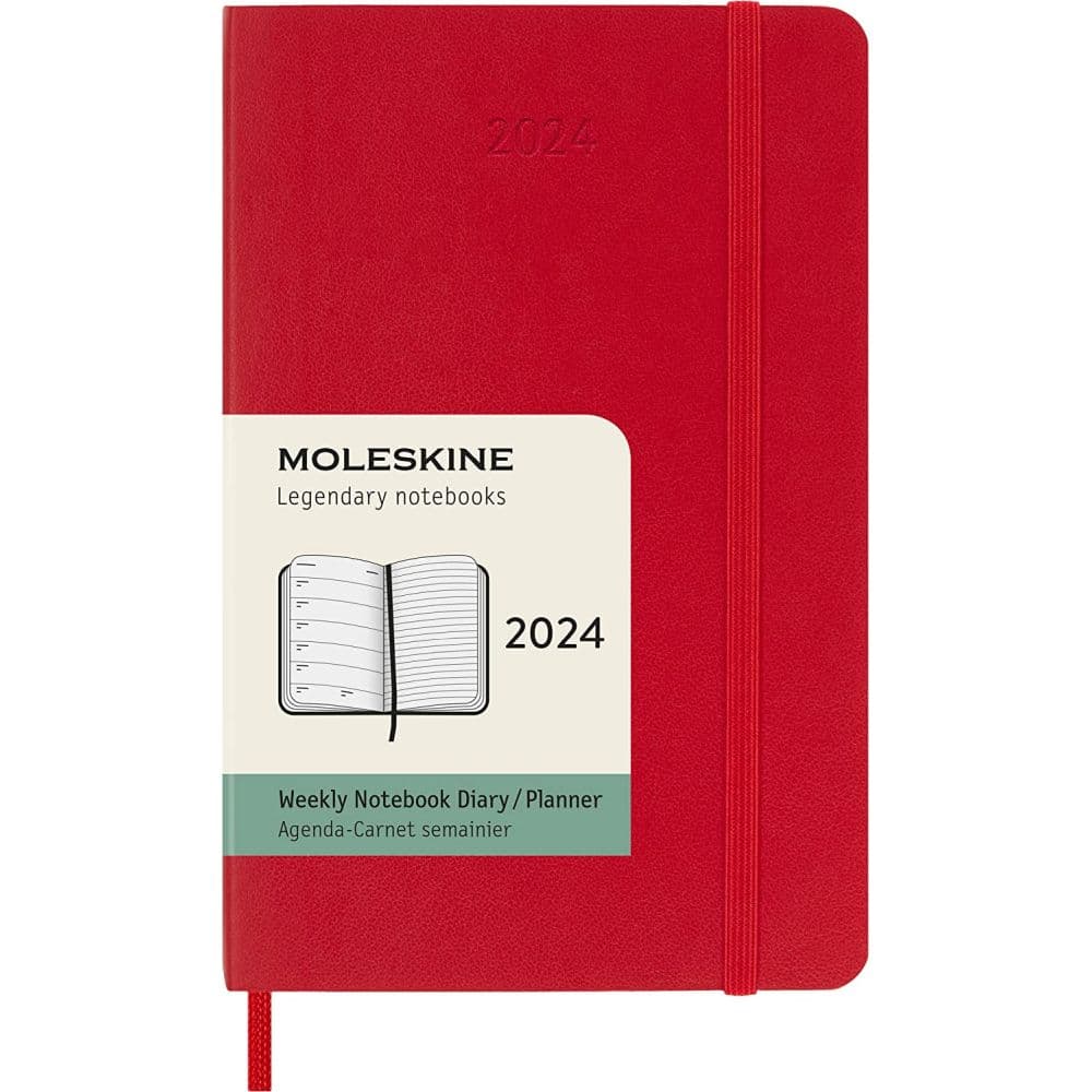 Moleskine Pocket Red Weekly 2024 Planner Main Image