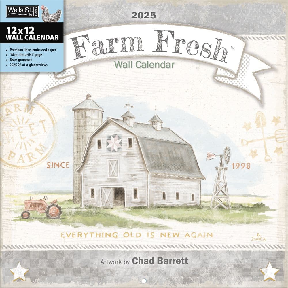 Farm Fresh by Chad Barrett 2025 Wall Calendar_Main Image