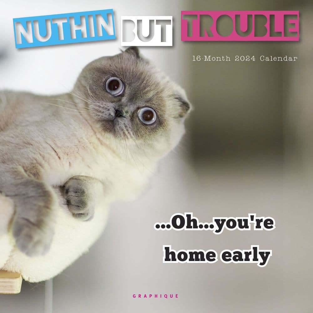 Nuthin But Trouble 2024 Mini Wall Calendar Main Product Image width=&quot;1000&quot; height=&quot;1000&quot;