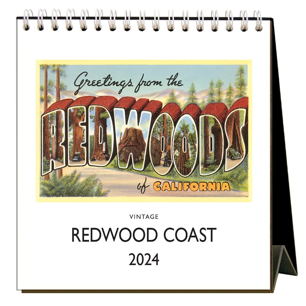 Redwood Coast Nostalgic 2024 Easel Desk Calendar