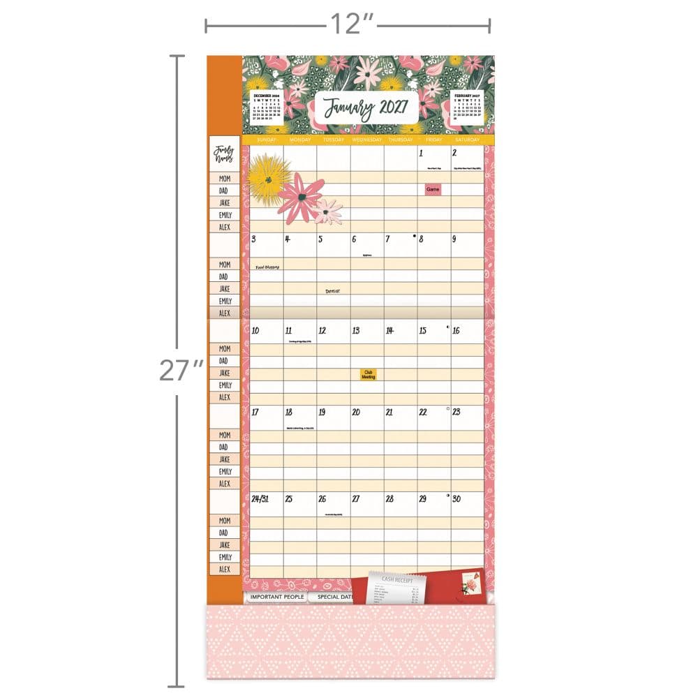 Flora and Fauna 2027 Plan It Plus Wall Calendar by Heather Dutton Third Alternate Image