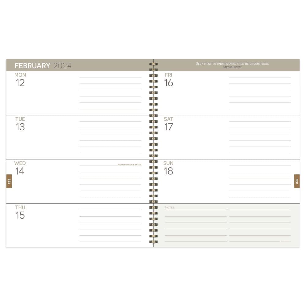 Tranquil Floral Spiral 2024 Planner Third Alternate Image width=&quot;1000&quot; height=&quot;1000&quot;