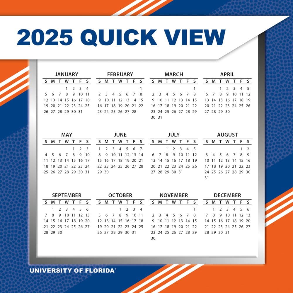 COL Florida Gators 2025 Desk Calendar Third Alternate  Image