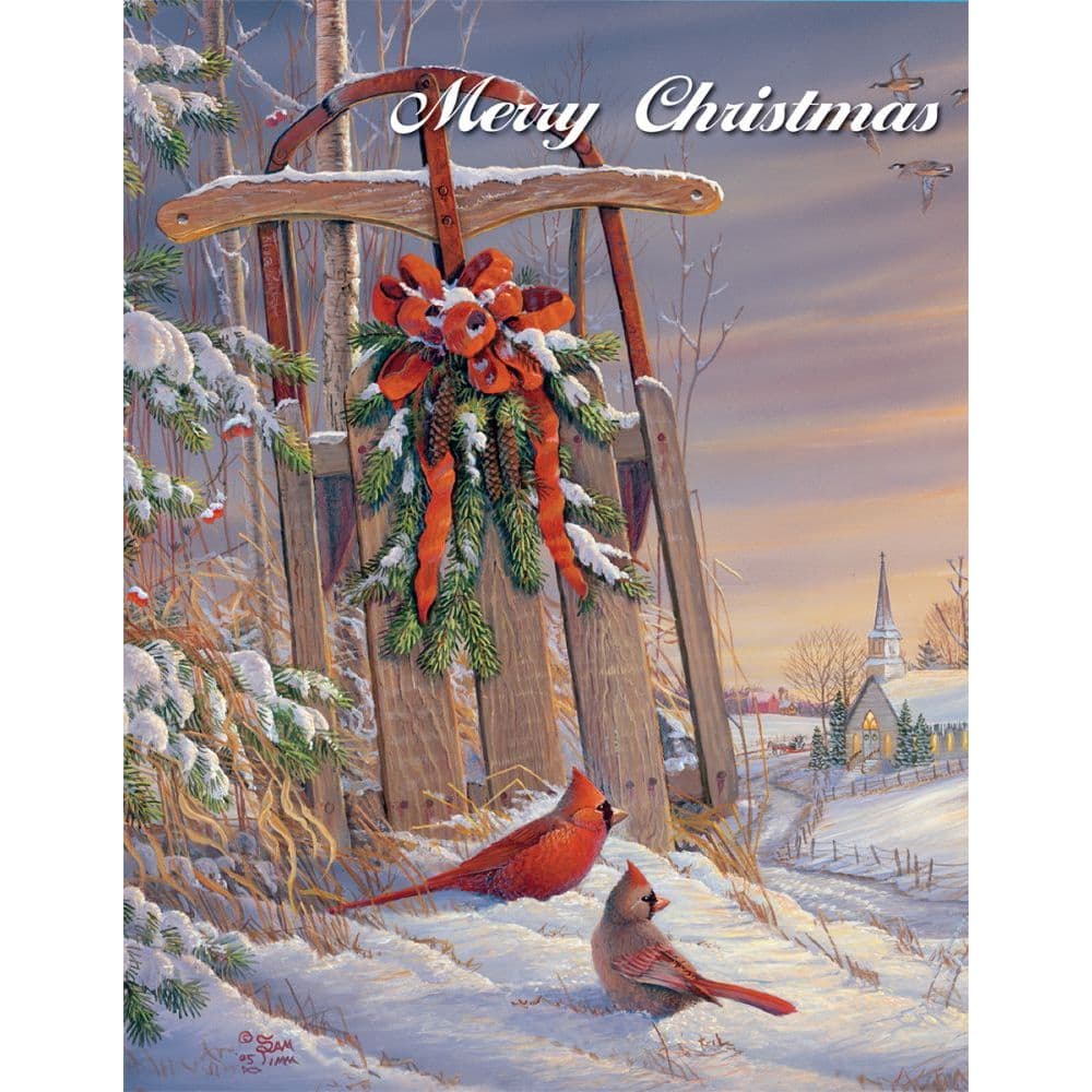 Wintertime Cardinal Christmas Cards by Sam Timm - Calendars.com