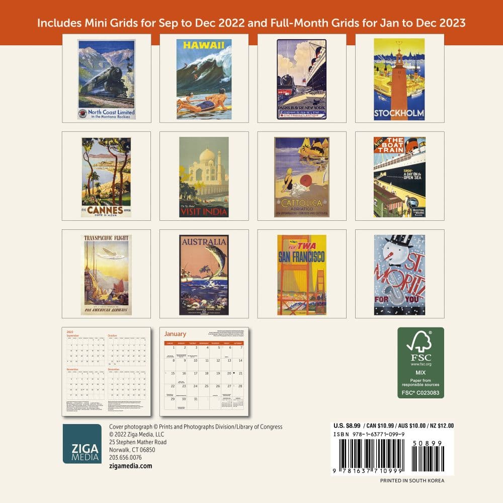 Travel the World 2023 Mini Wall Calendar - Calendars.com