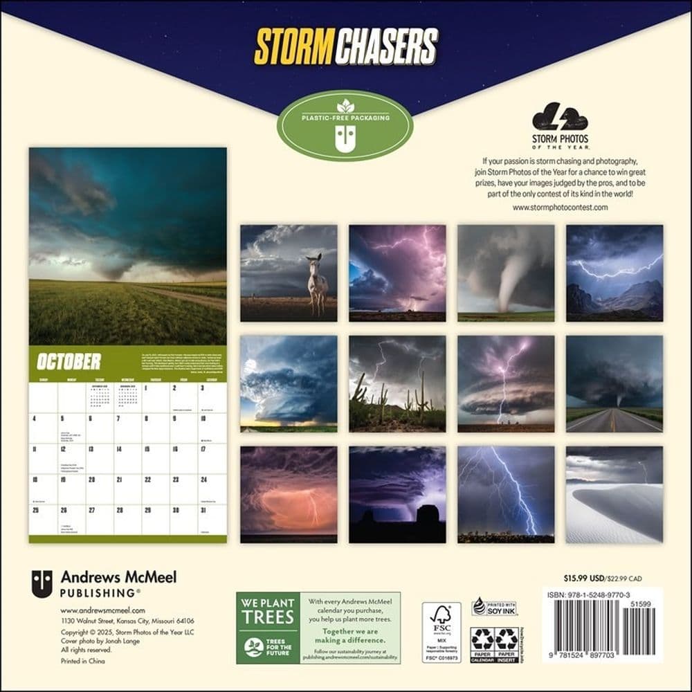 Storm Chasers 2026 Wall Calendar First Alternate Image