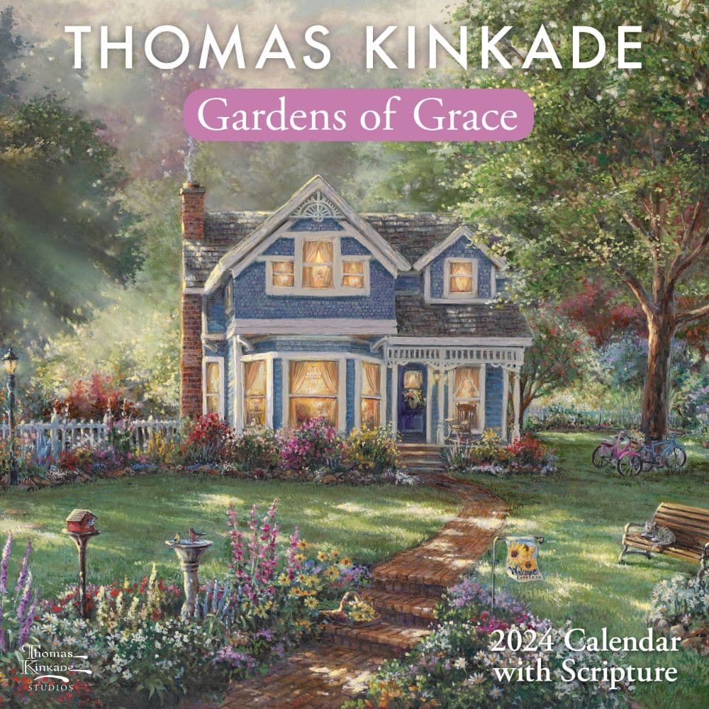 Kinkade Gardens of Grace 2024 Wall Calendar Thomas Kinkade Collectibles