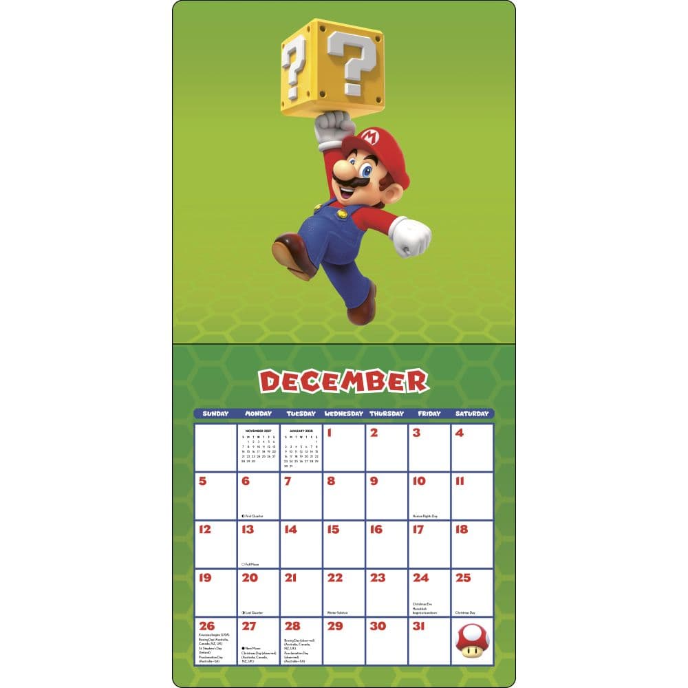 Super Mario 2027 Wall Calendar First Alternate Image