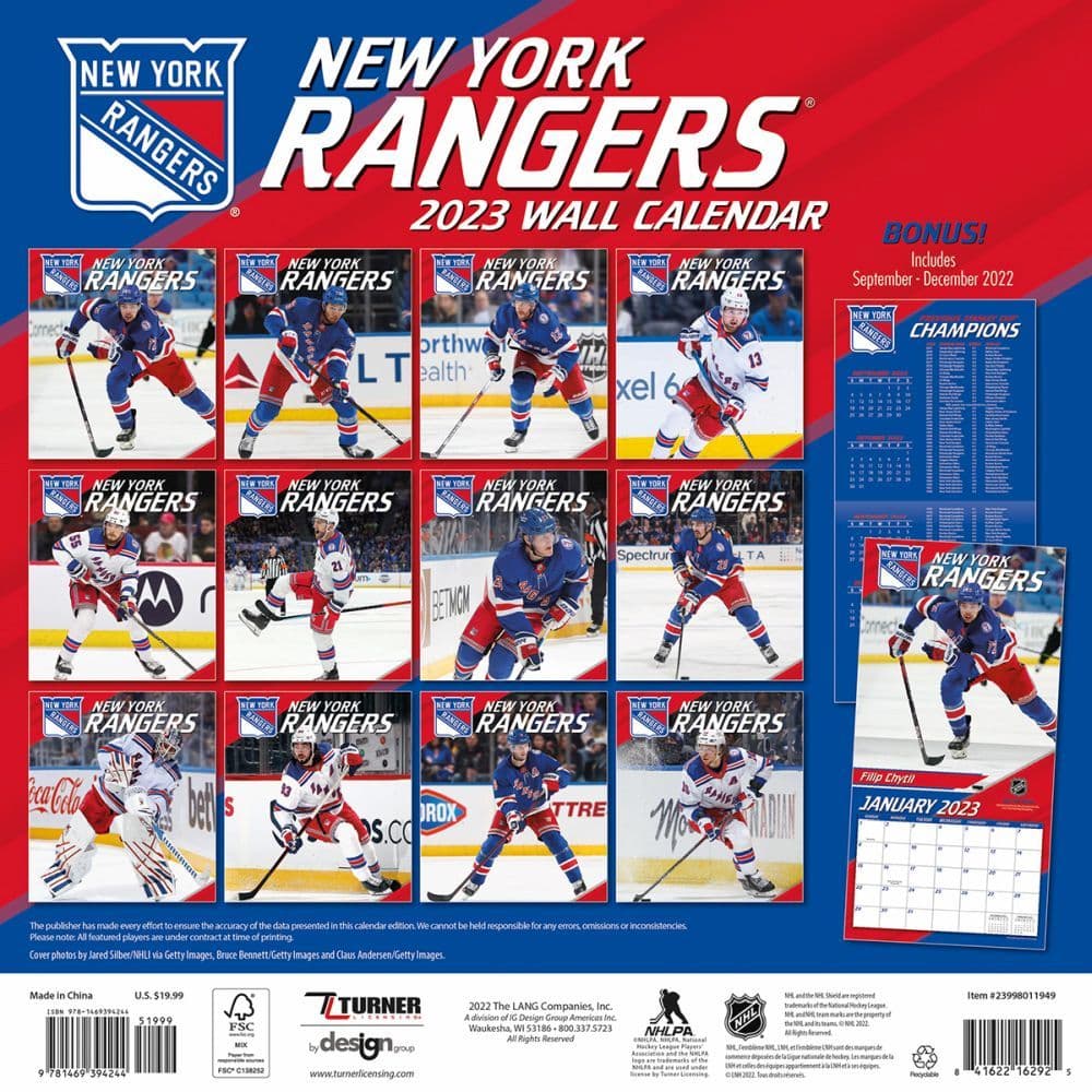 nhl-new-york-rangers-2023-wall-calendar-calendars