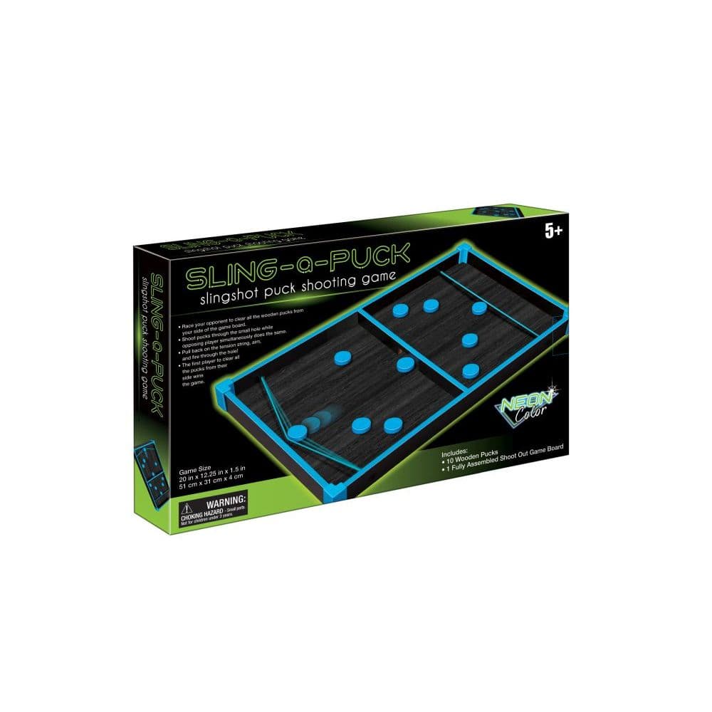 Tabletop Neon Sling Shot Puck Game