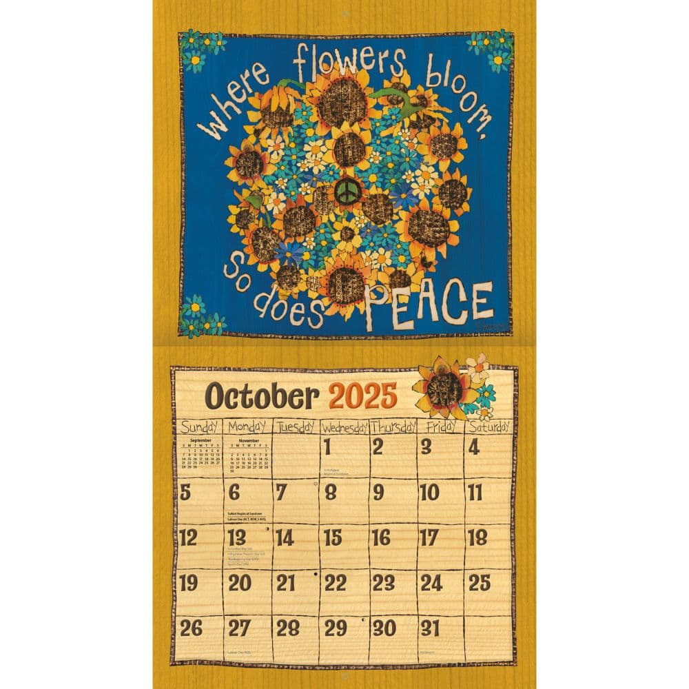 Painted Peace by Stephanie Burgess 2025 Wall Calendar Second Alternate Image width=&quot;1000&quot; height=&quot;1000&quot;