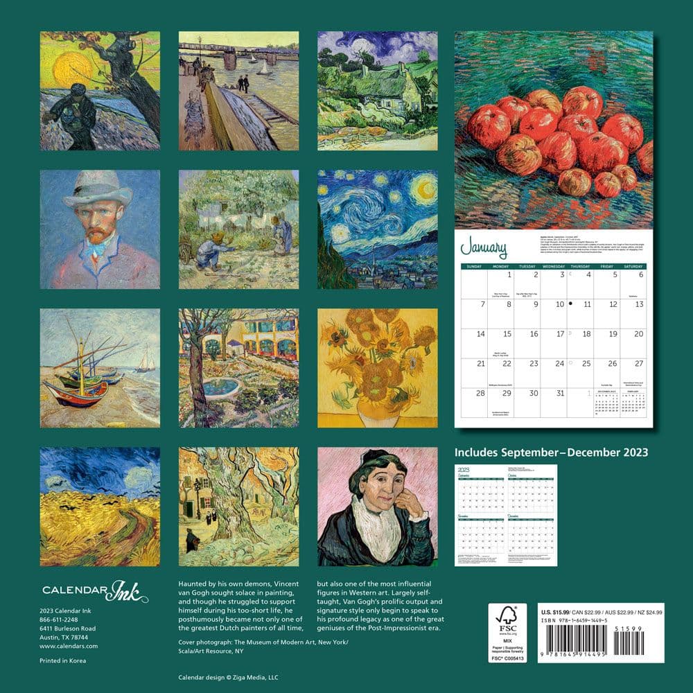 Van Gogh 2024 Wall Calendar