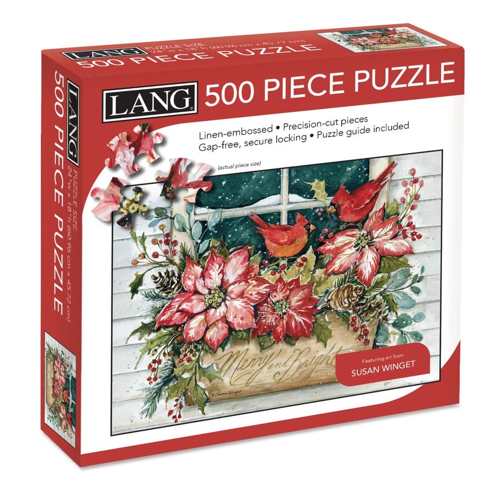 Poinsettia Window 500 Pc Puzzle