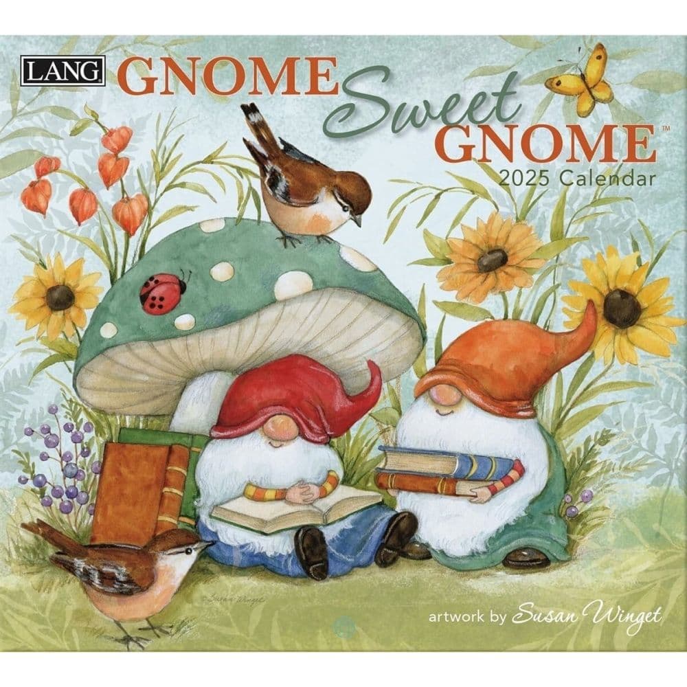 Gnome Sweet Gnome by Susan Winget 2025 Wall Calendar