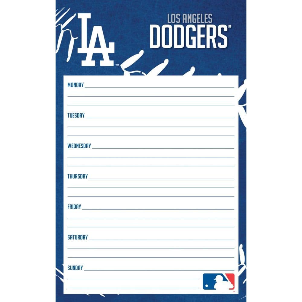 Los Angeles Dodgers Weekly Planner Main Image
