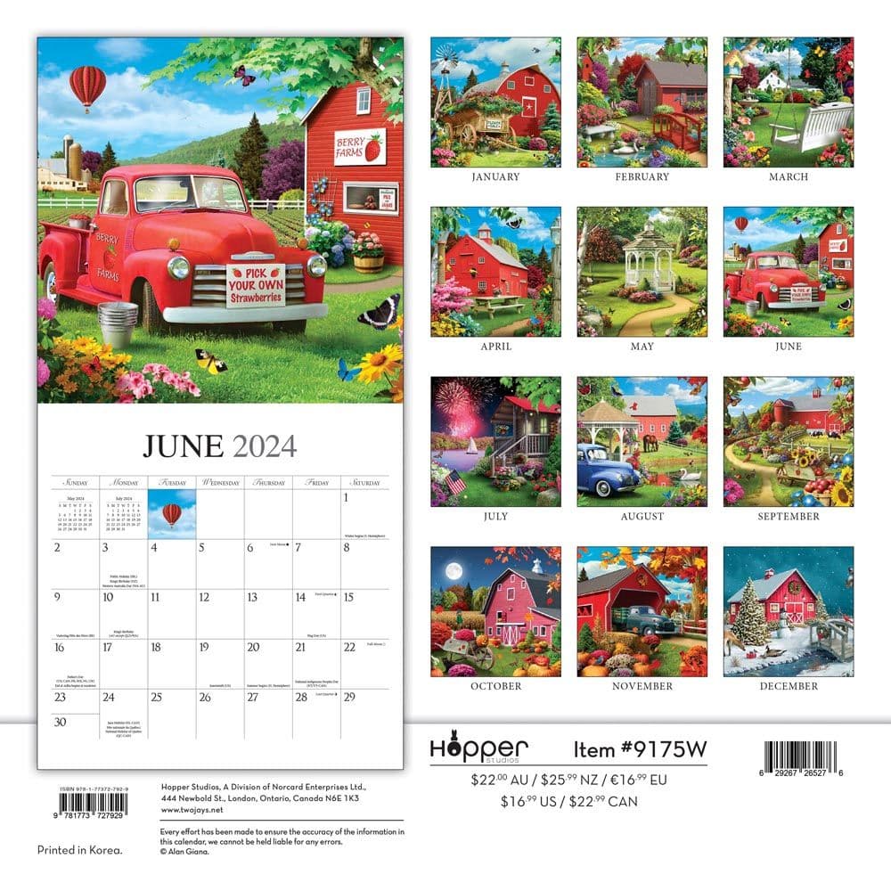 Country Walk 2024 Wall Calendar - Calendars.com