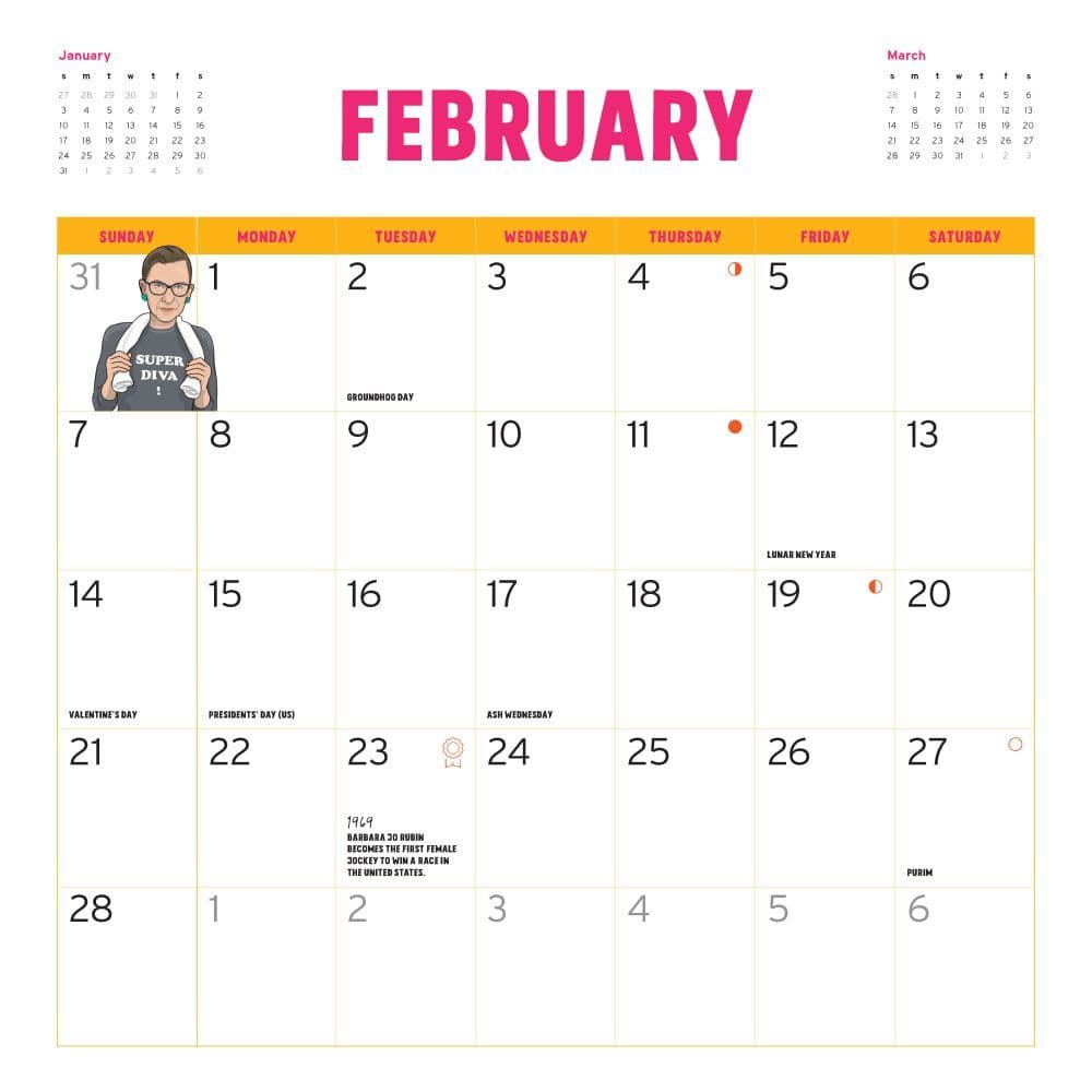 RBG Workout Wall Calendar