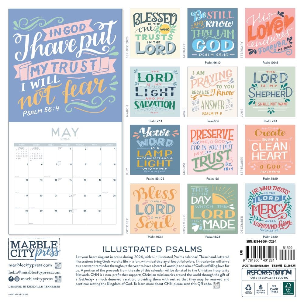 Illustrated Psalms 2024 Wall Calendar First Alternate Image width=&quot;1000&quot; height=&quot;1000&quot;