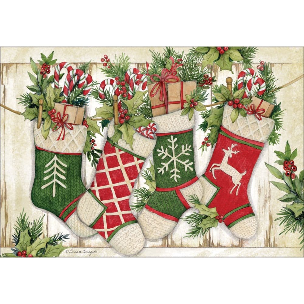 Holiday Stockings Petite Christmas Cards Main Product Image