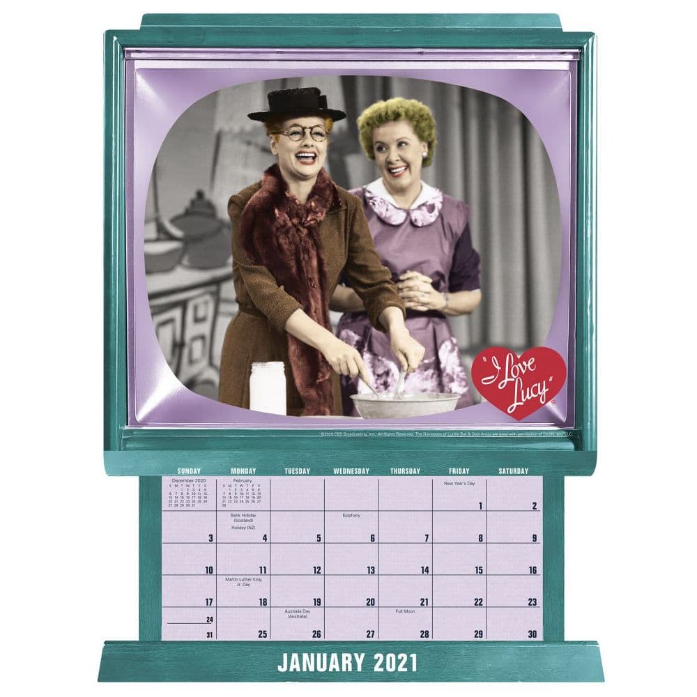 I Love Lucy Fun Shape Wall Calendar