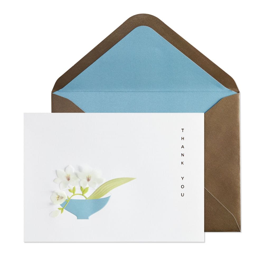 Flowers in Bowl Thank You Card Main Product Image width="1000" height="1000"