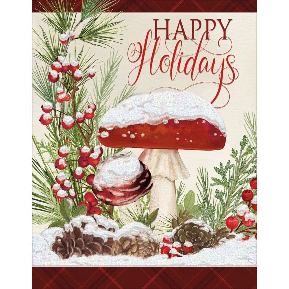 Holiday Mushrooms by Nicole Tamarin Boxed Christmas Cards Alt1