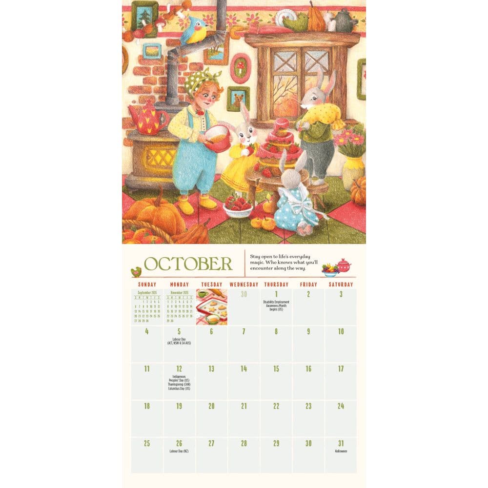 Gnome Life 2026 Mini Wall Calendar Fourth Alternate Image