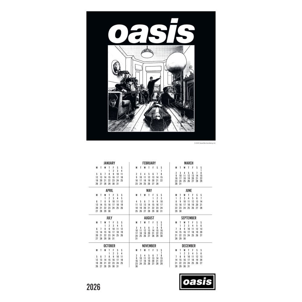 Oasis 2026 Wall Calendar Second Alternate Image