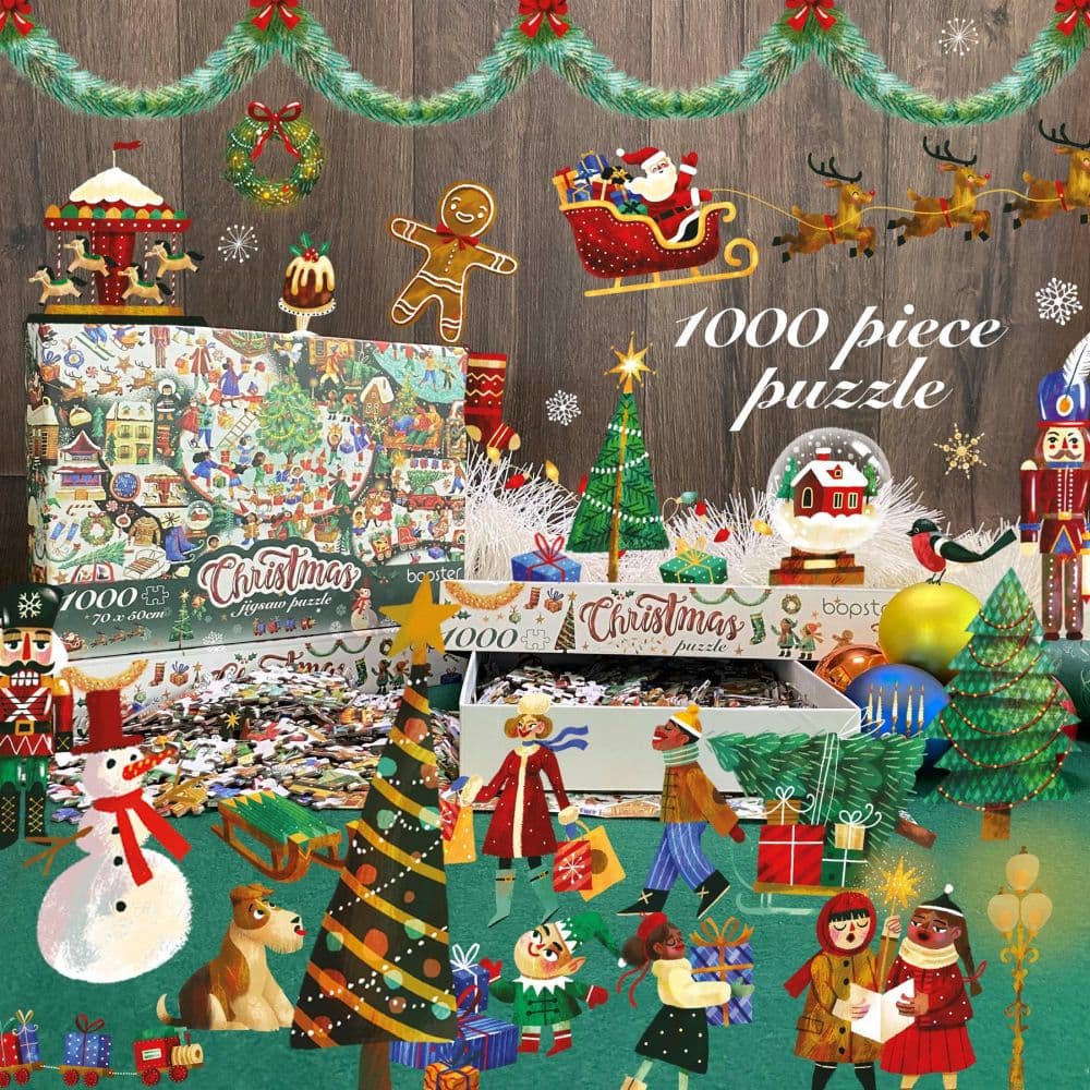 Christmas Illustrated 1000 Piece Puzzle Sixth  Alternate Image