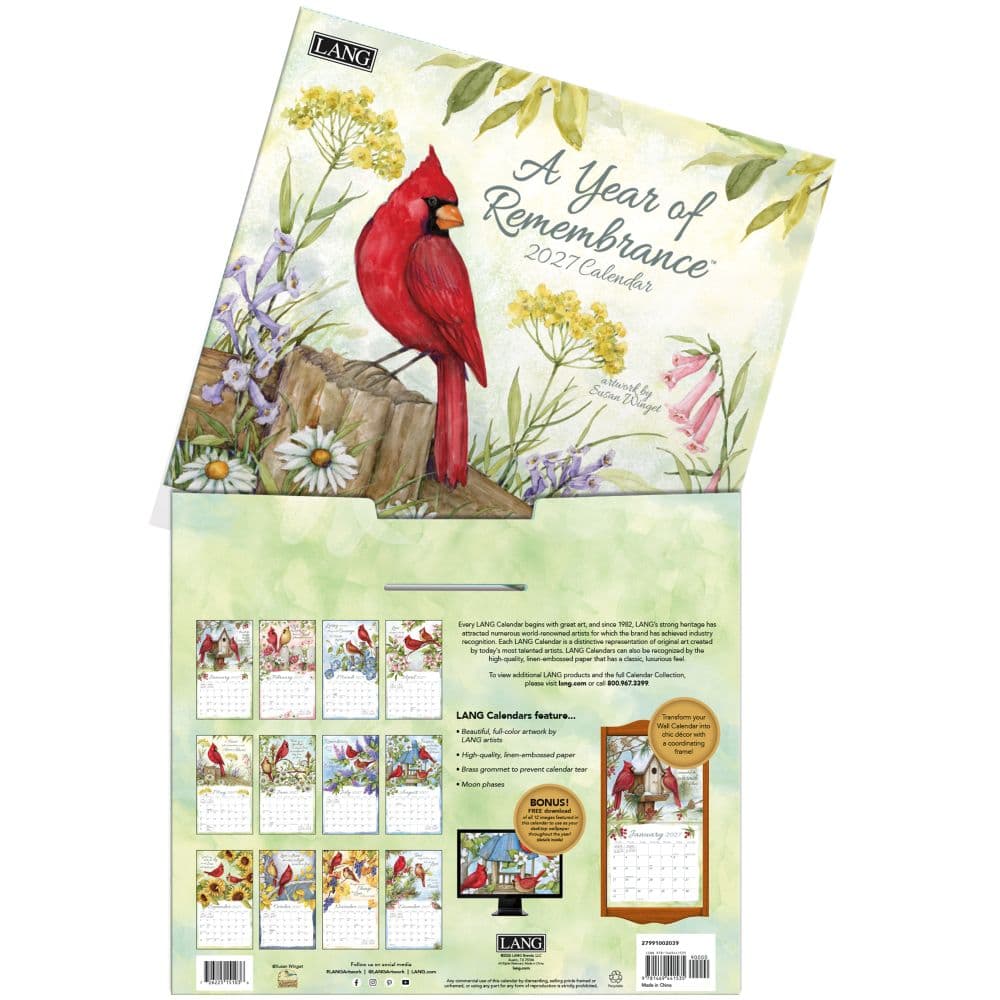 Year of Remembrance 2027 Wall Calendar by Susan Winget Fourth Alternate Image
