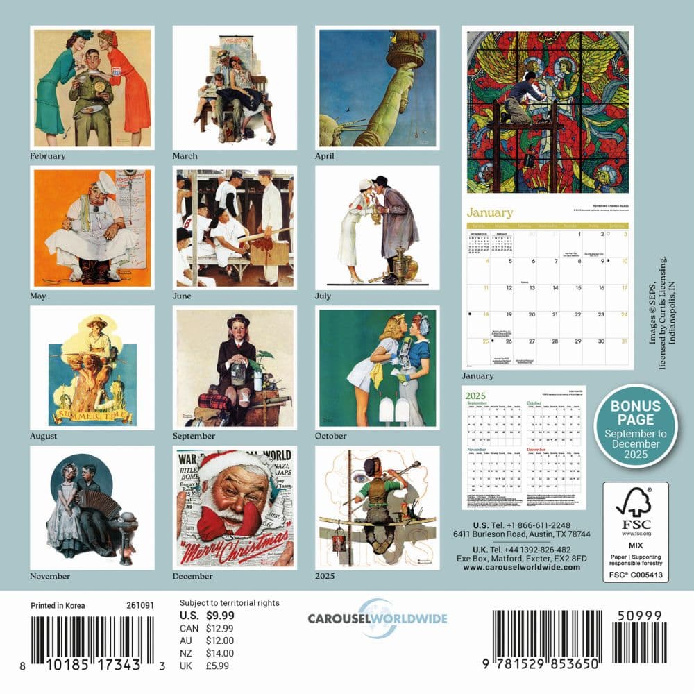 Rockwell 2026 Mini Wall Calendar First Alternate Image