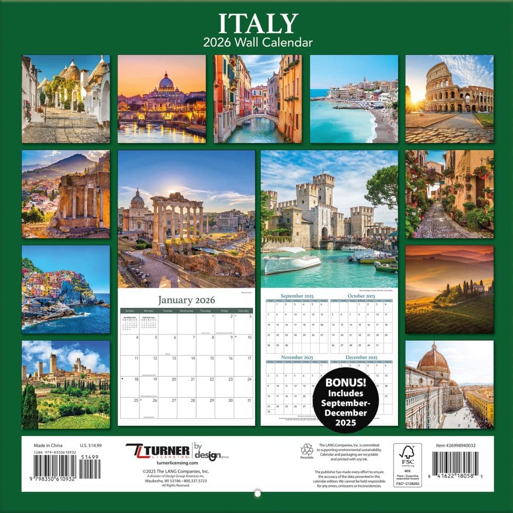 Italy 2026 Wall Calendar_ALT1