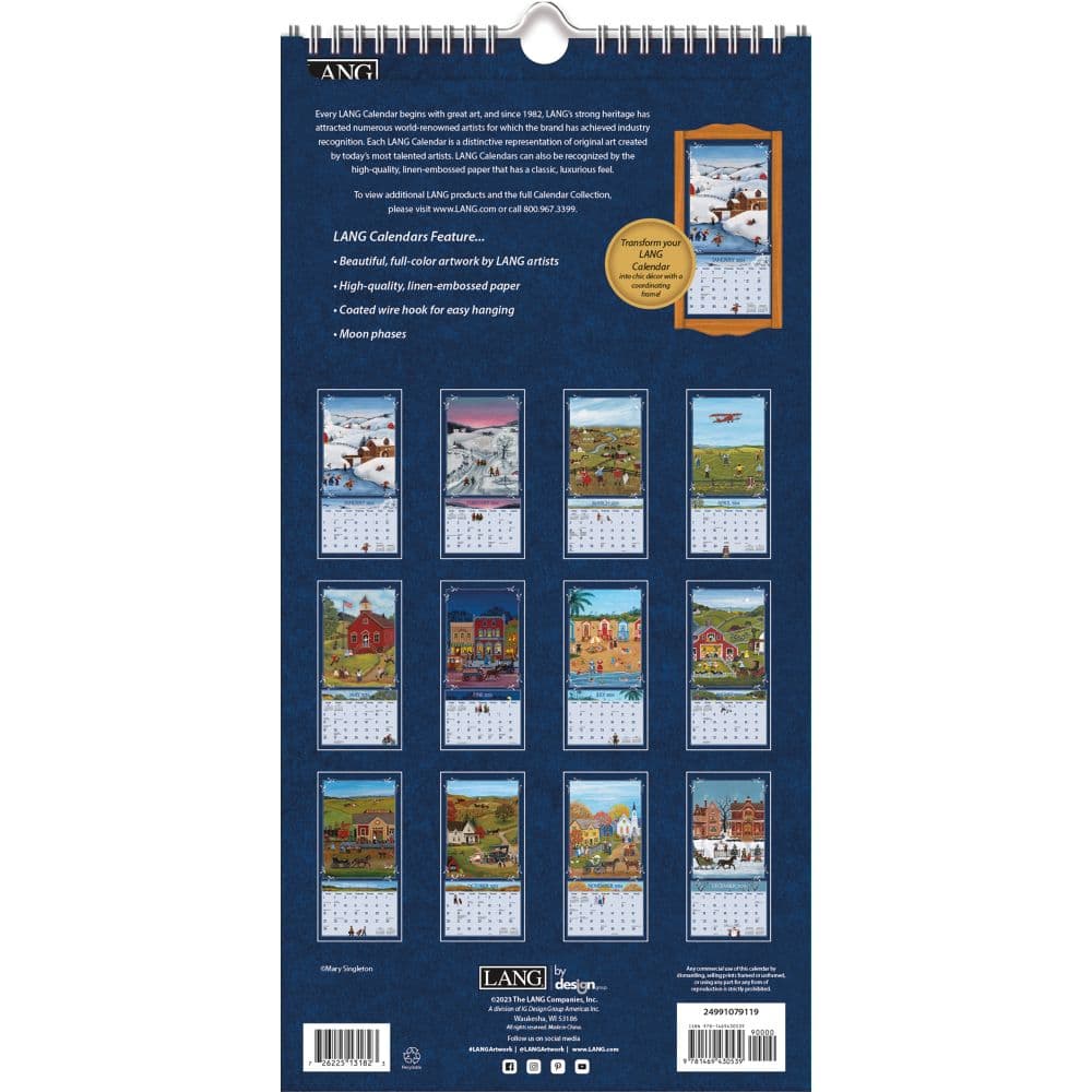 Lang Folk Art Vertical 2024 Wall Calendar