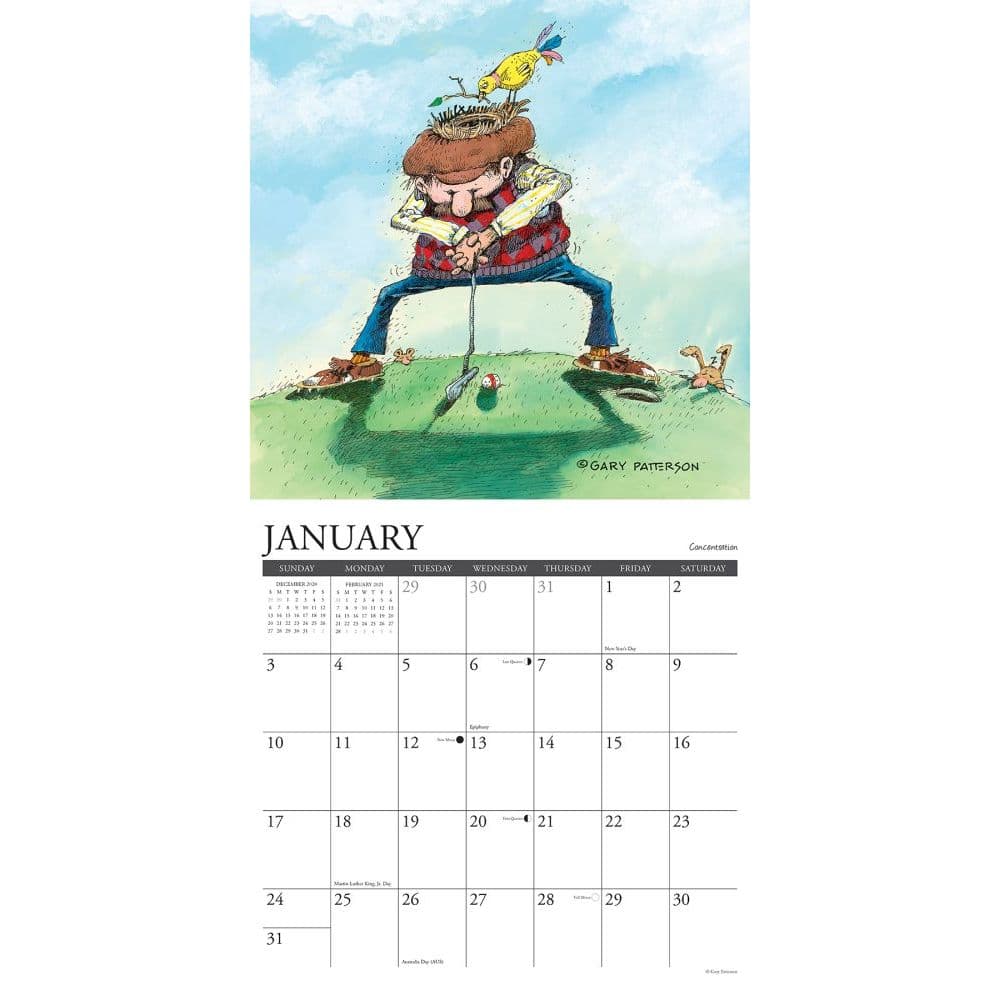Gary Patterson Golf Wall Calendar
