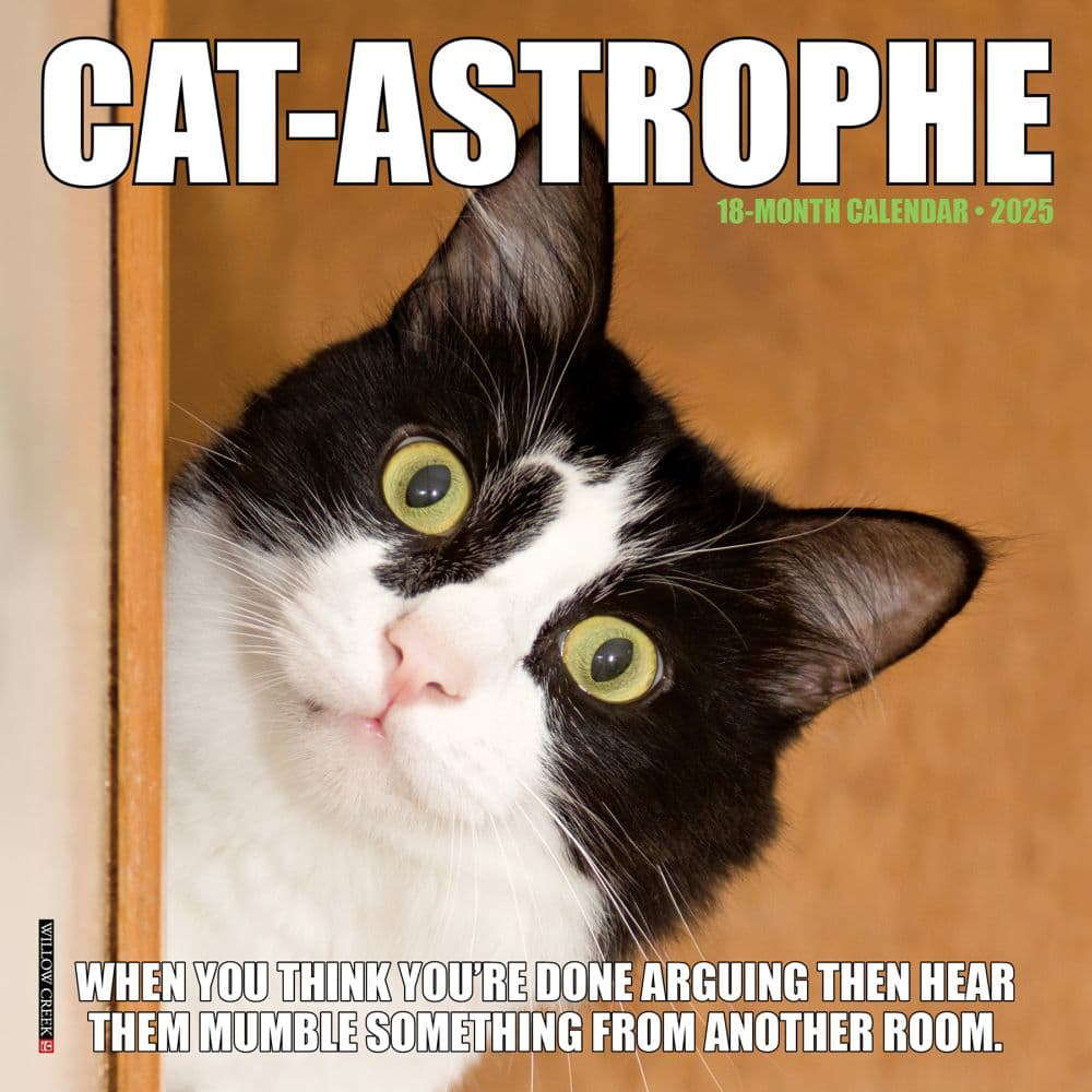 Cat Astrophe 2025 Mini Wall Calendar Main Product Image width=&quot;1000&quot; height=&quot;1000&quot;