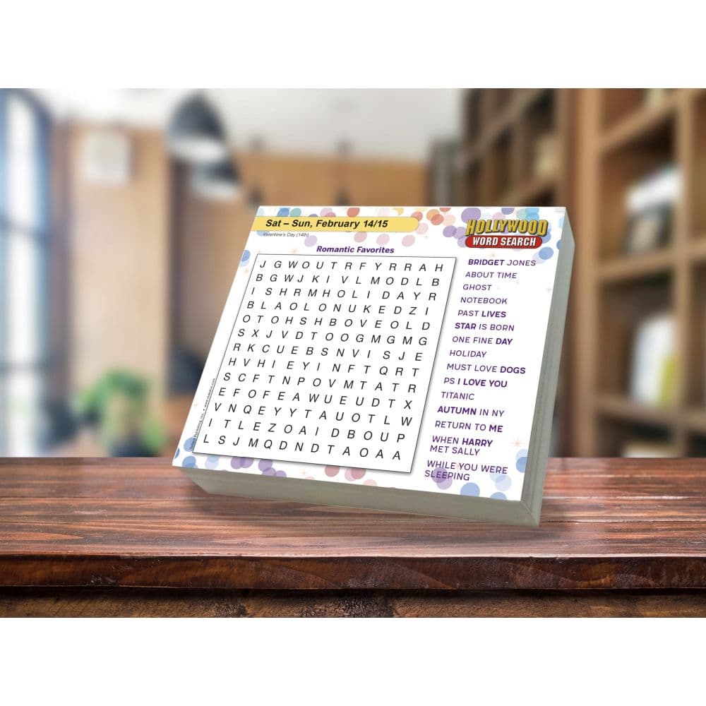 Hollywood Word Search 2026 Desk Calendar Fourth Alternate Image
