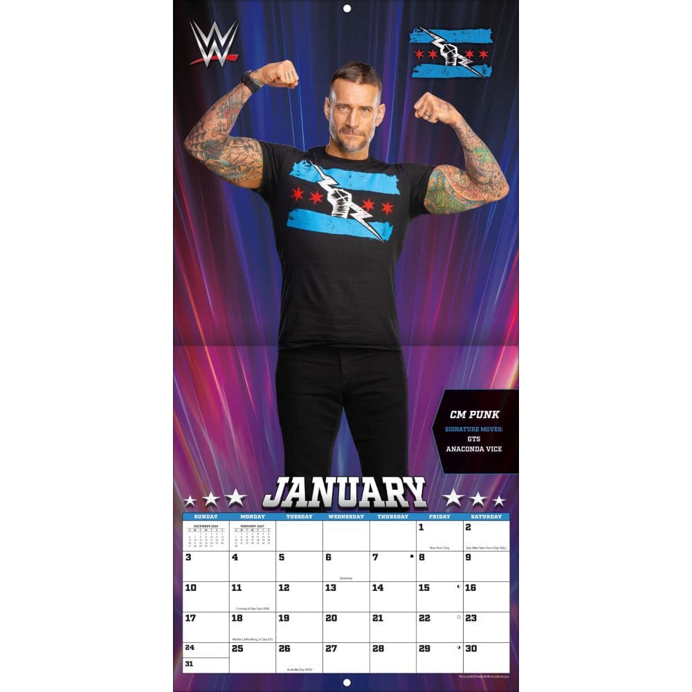 WWE Superstars 2027 Mini Wall Calendar Third Alternate Image