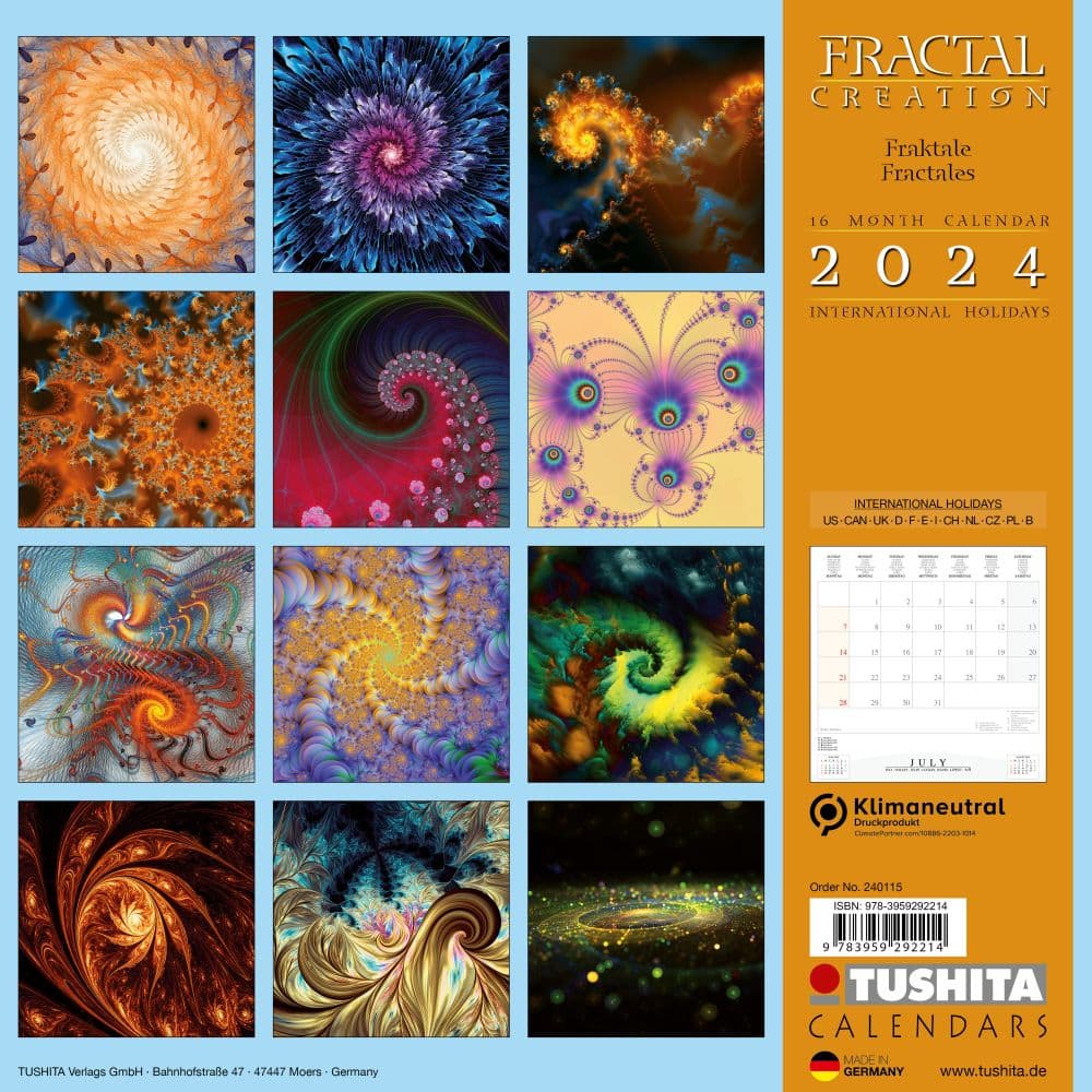 Fractal Creation 2024 Wall Calendar First Alternate Image width=&quot;1000&quot; height=&quot;1000&quot;