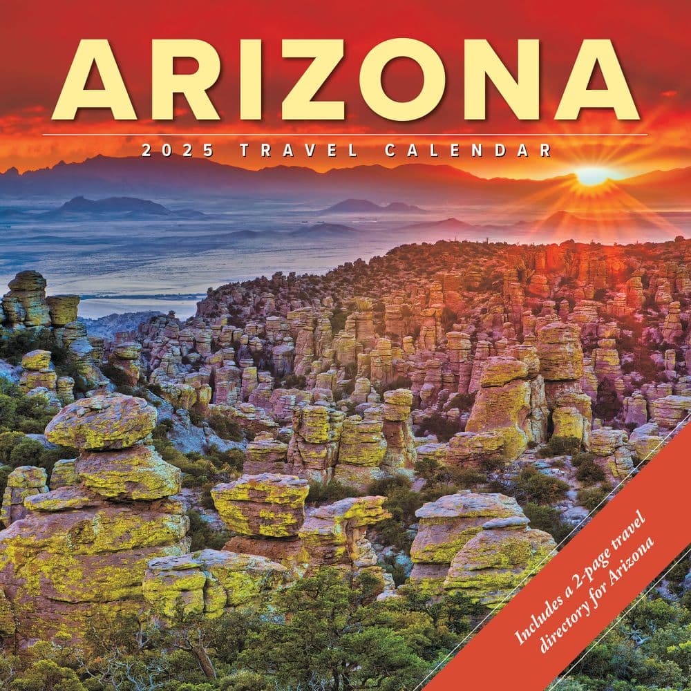 Arizona Travel and Events 2025 Wall Calendar Main Image