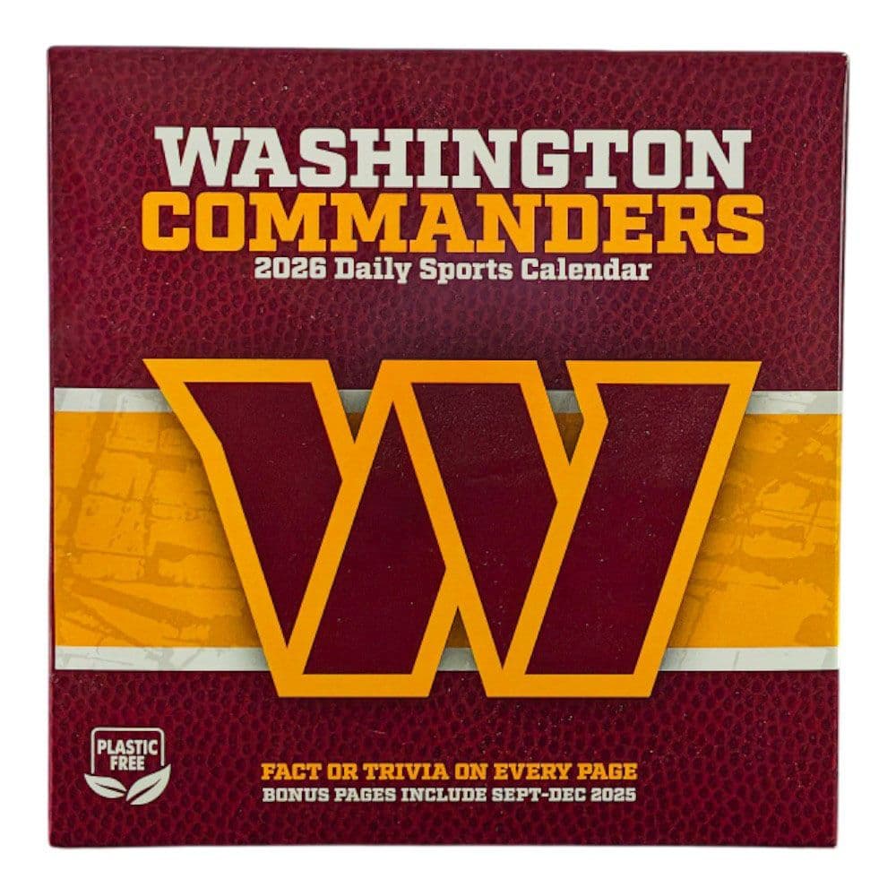 NFL Washington Commanders 2026 Desk Calendar First Alternate Image