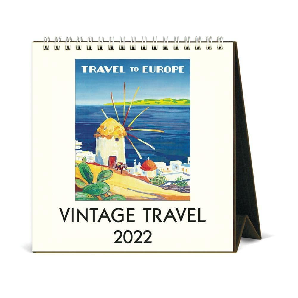 Travel Vintage 2022 Easel Calendar