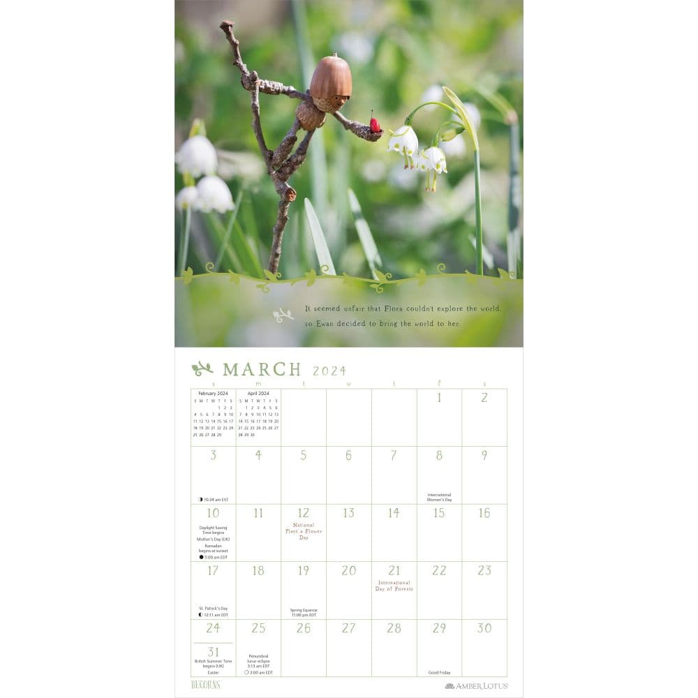 Becorns Forest Folk 2024 Mini Wall Calendar