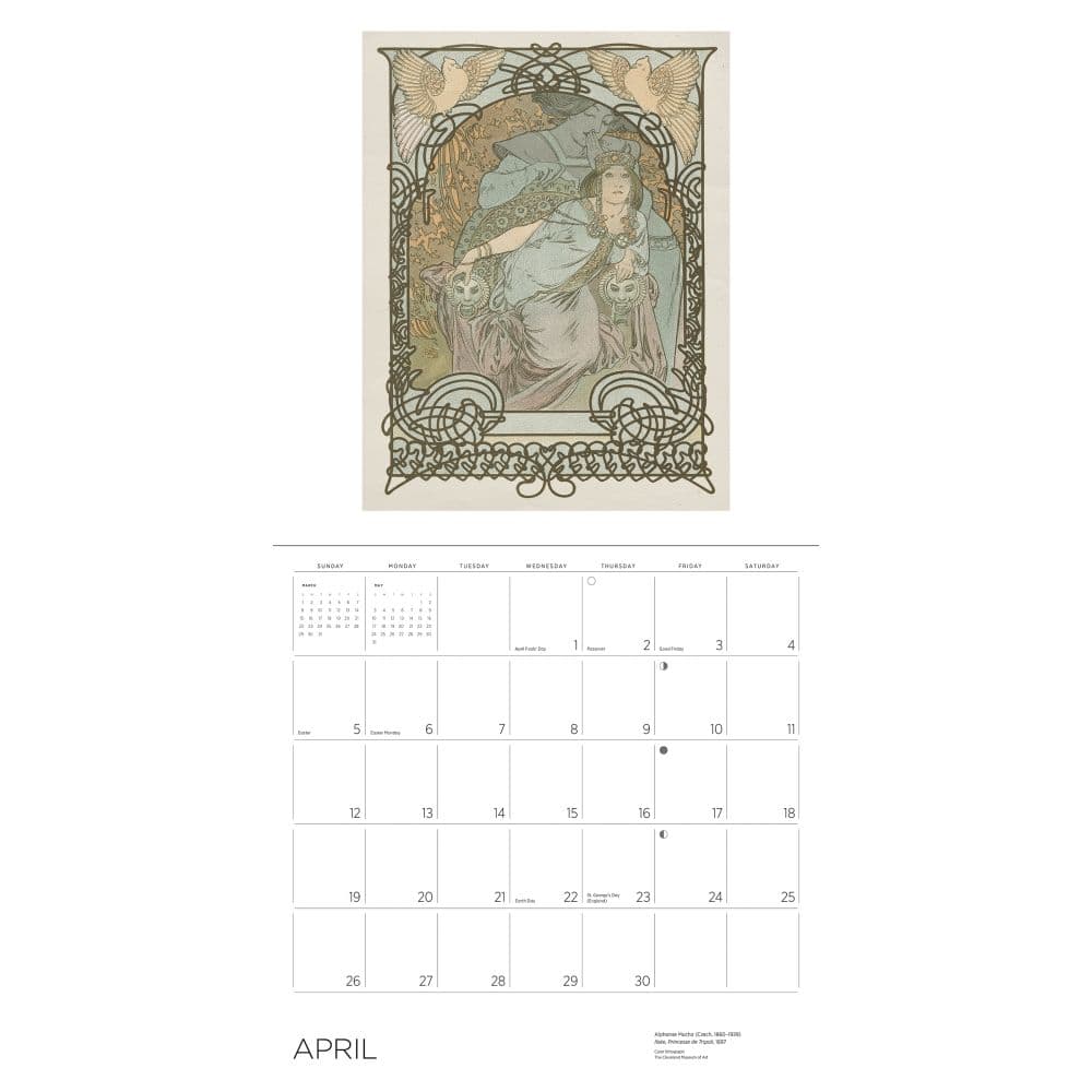 Alphonse Mucha 2026 Wall Calendar Third Alternate Image