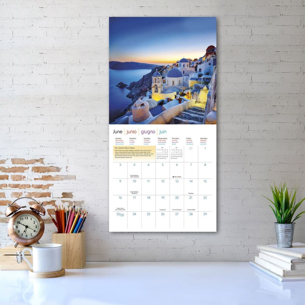 Bon Voyage - Seaside Around World 2024 Wall Calendar Fifth Alternate Image width=&quot;1000&quot; height=&quot;1000&quot;