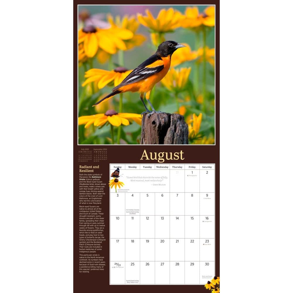 Audubon Garden Birds 2025 Wall Calendar Second Alternate Image width="1000" height="1000"